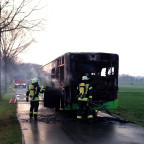 Motorbrand Linienbus zwischen Hohenbünstorf und Wessenstedt