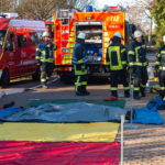 Baustellenunfall wird zum Übungsszenario für Feuerwehr Ebstorf / Gefahrgutzug Nord rückt aus