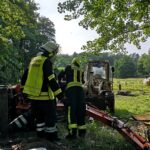 Einsatz H3Y - Person unter Bagger eingeklemmt