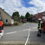 Vier Motorräder werden Opfer der Flammen